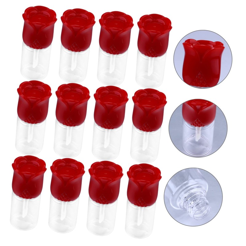 Baluue 15 Pcs Creative Rose Lip Gloss Bottles Empty Containers