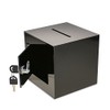 Source One Premium Acrylic Cube Donation Box with Deluxe Rear