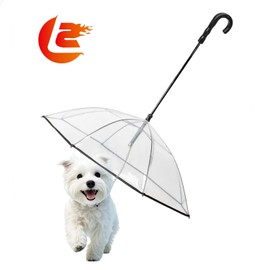 PETLESO Dog Umbrella for Small Breeds - Adjustable Self-Assembly Waterproof Clear Pet Umbrella with Rain Protection for Walking