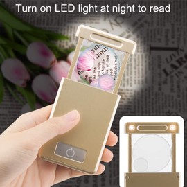 BIGMONAT Ultralight LED Magnifier, 3X 5X Pocket Lighting Magnifier, High Resolution and Powerful Older Reading Magnifier.(3 Packs)