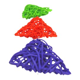 Bonka Bird Toys 2269 Pk3 Colored Vine Triangles Foot Talon Craft Part Bird Toys Conure Cockatiel Parakeet and Similar
