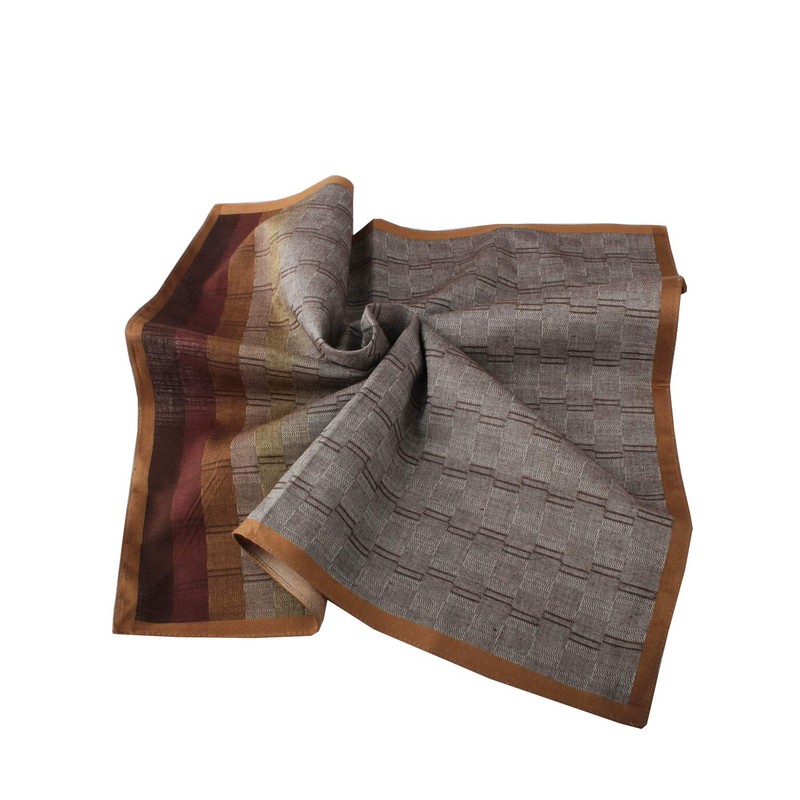 Mens Luxury 100% Cotton Handkerchiefs Plaid 6PCS