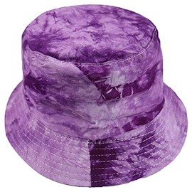 aoozleny Print Rainbow Double Side Wear Reversible Travel Beach Fisherman Cap Bucket Hat Fishing Hat for Men Women Teens (Purple)