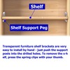 Ojeemii 20PCS Plastic Locking Shelf Support Pegs, 6.9mm Self-Locking Shelf