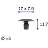 Interior Door Card Rubber Trim Clips For PEUGEOT 207 308