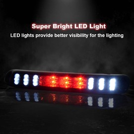 LQI LED Third 3rd Brake Light, Compatible with Chevy Silverado 1500 2500 3500/GMC Sierra 1500 2500 3500 1999-2006, Third Brake Stop Lamp Light, Smoky Lens Chrome Housing