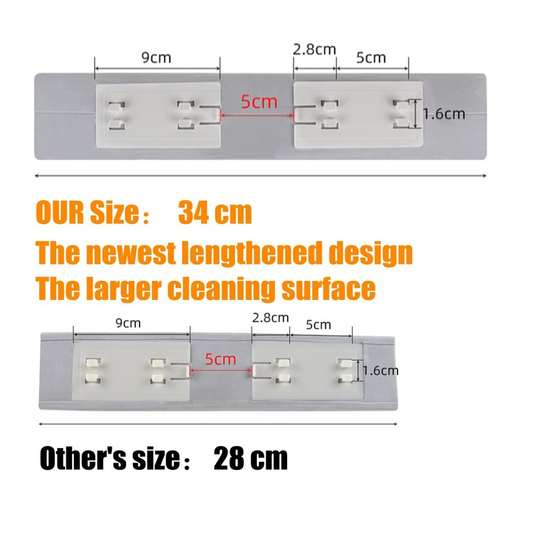 Pieces Sponge Mop PVA Refill Pack 34 cm Grey Mop