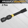 sourcing map 2pcs SL6 Slotted Impact Screwdriver Bits 6mm Slotted