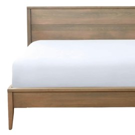 Funky Gadgets Double Fitted Sheet White Brushed Microfiber Fitted Sheets Deep Pocket 10 Inch (25cm) Corner Elastic Bed Sheets, Super Soft Easy Care Bottom Bedsheets No Pillow cases.