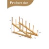 5 PCS Bamboo Tiered Display Stand – Plate Stands for