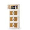 Stackable Storage Bins with Lids Portable and Lockable Organizer with