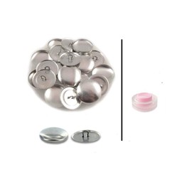 Size 20 (1/2") Buttons to Cover/Self Cover Buttons with Wire Backs by i Craft for Less - Qty 100 (with Tool)