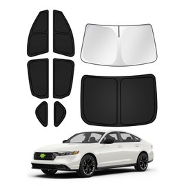 Canvcle Sunshades for Honda Accord 2023-2025 2026 Accessories Windshield Sun Shade Side Rear Window Shade Cover Sun Visor Shield Privacy Protection Keep Vehicle Cool Black 8PCS