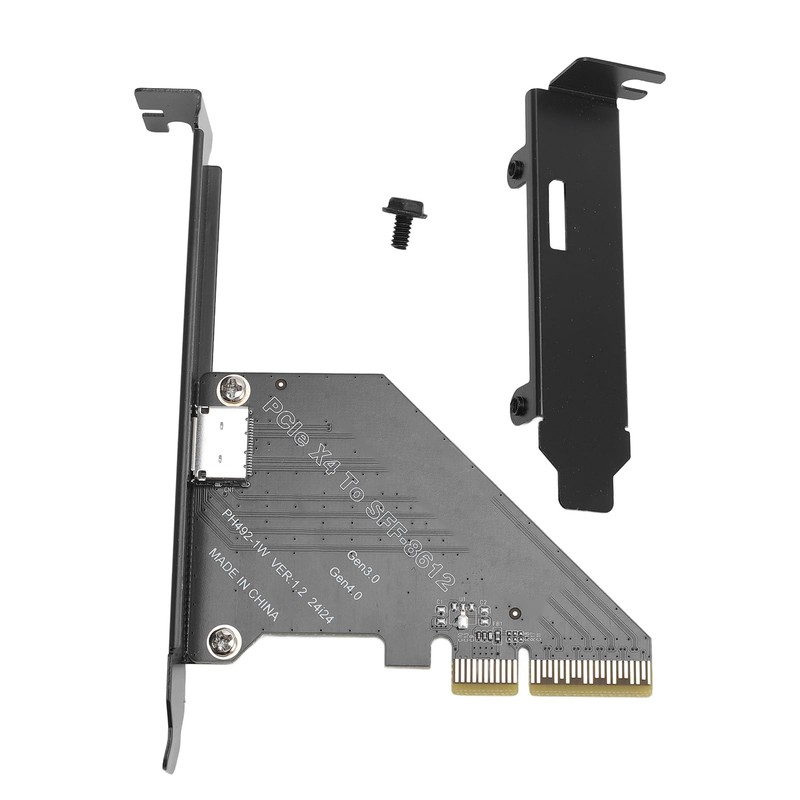 PCIe 4.0 X4 to Oculink SFF-8612 Adapter Card, SFF-8611 External