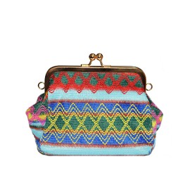 Lin's Liliana Women's Clutch Straw Shoulder Bag Elegant Evening Bag Eco-Friendly Beach Bag Vintage Handwoven Shoulder Bag, Green