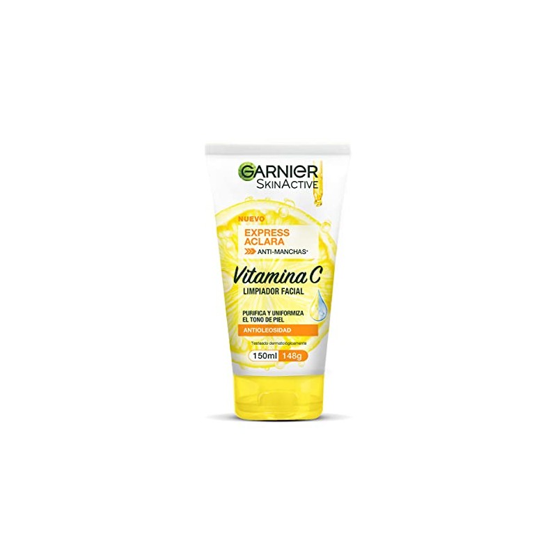 Garnier. Gel Limpiador Facial Tono Uniforme con Vitamina C Express