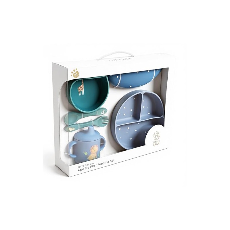 Little Rawr Baby Led Weaning Bundle, 100% Silicone Baby Feeding