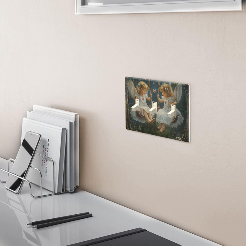 Hezely Cute Angel Toggle Light Switch Wall Plate Cover, Electrical