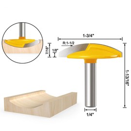 Profession 1/4 Inch Shank Horizontal Crown Router Bit for Woodworking