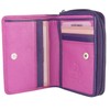VISCONTI Ladies Compact Leather Purse/Wallet Gift Boxed Bright Colours (Shades
