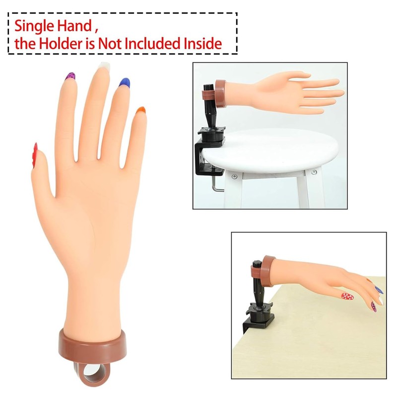 Practice Hand for Acrylic Nails, Mannequin Hands for Nails Practice,