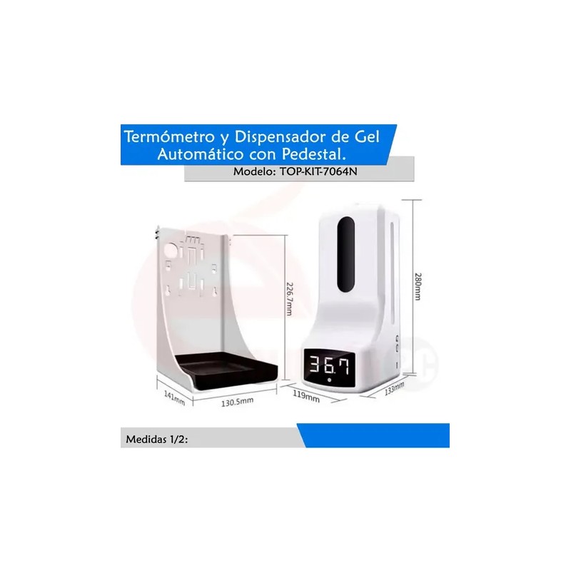 Kit Dispensador Gel Y Termómetro K9 Pro + Pedestal +
