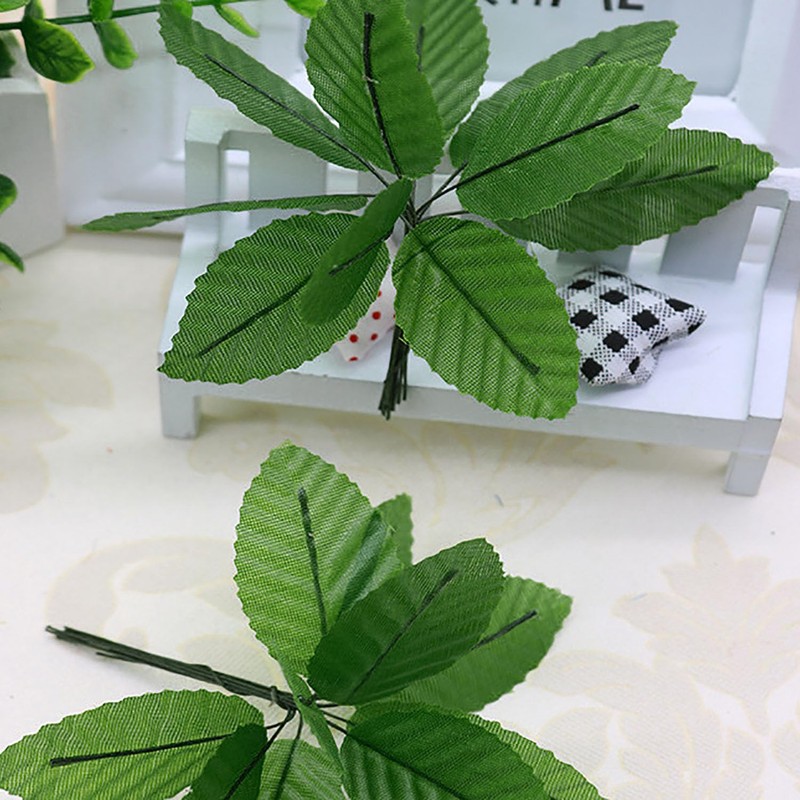 PIYANYO 200PCS Silk Artificial Leaves for DIY Wedding Party Decorative