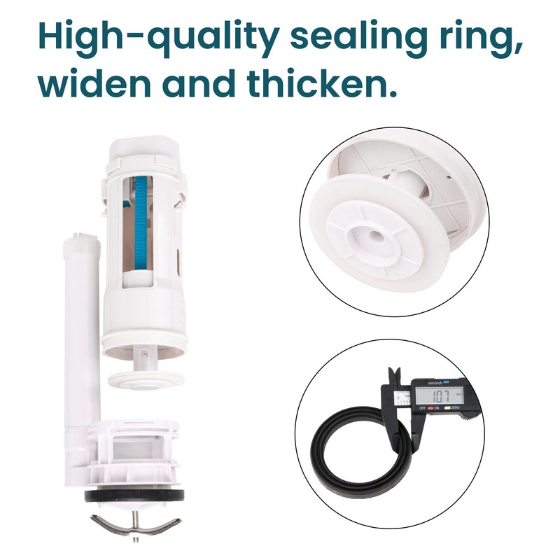 Mxfans Toilet Bottom Inlet Fill Valve Connected Double Push Button