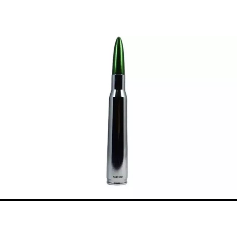 VMS CHROME WITH GREEN TIP BULLET ANTENNA FOR FORD F150