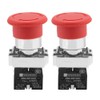 2PCS Red Sign Emergency Stop Switch Button Stop Micro Switch