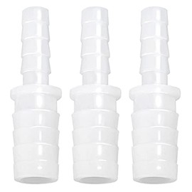 JoyTube Plastic Hose Barb Reducer Pipe Fittings, 1/4" to 3/16" Hose ID Connectors Joint Splicer Mender Adapter Union Boat Water Air Aquarium O2 Fuel (Pack of 3)