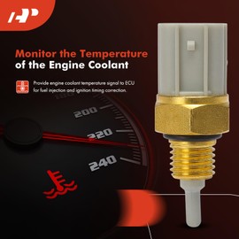 A-Premium Engine Coolant Temperature Sensor [2 Pins] Compatible with Honda Civic 03-05, Accord 03-07, Pilot 05-08, Odyssey 05-10, Ridgeline 06-08 & Acura MDX 03-06, TL 04-08, RL 05-08