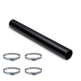 1 1/2" ID Gasoline Fuel Filler Neck Hose with 4 Clamps - (Straight, 1 1/2" ID, 15 7/8" Long)