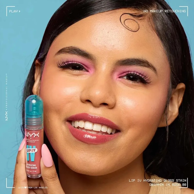 NYX PMU Lip IV, Gloss Serum Hidratante efecto tinta 5