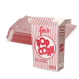 MT Products Popcorn Boxes for Party 0.74 oz. - Small Popcorn Box with Closed Top - Pack of 50
