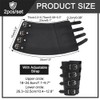 NBEADS 1 Pair Arm Guards, Black Medieval PU Buckle Bracers