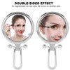 Espejo de maquillaje, espejo cosmético de aumento de doble cara