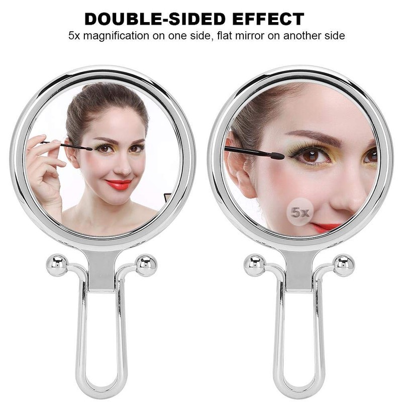 Espejo de maquillaje, espejo cosmético de aumento de doble cara