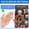 MECCANIXITY 110 Pack Brass Flat Washer, M4 Copper Washers Crush