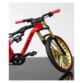 Mini Simulation Motorcycle Toys 1:10 for Alloy Model Bicycle Diecast Metal Finger Mountain Bike Racing Simulation Adult Collection Toys Gift Adult for Boys(Orange)