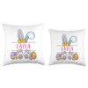 Layla Bunny Ears & Eggs Happy Easter Day Girls Throw