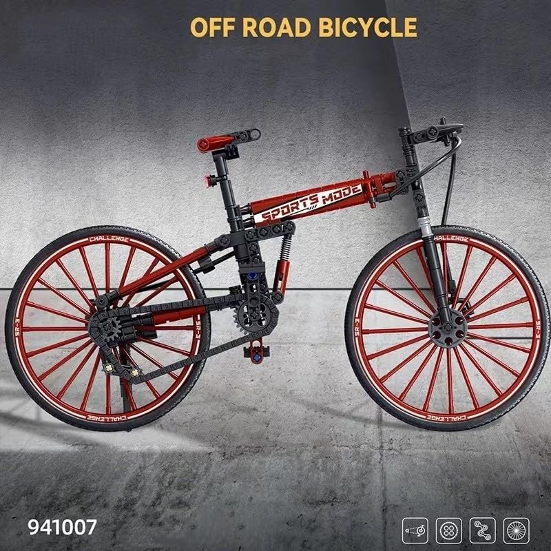 Bicycle Building Blocks Kit, 258 Pcs Off Road Bicycle Building