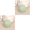 Minkissy 2Pcs Natural Facial Sponges With Lanyard Hemispherical Matcha Green