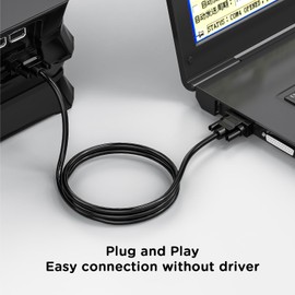 JUXINICE DB9 Male to Female Extension Cable Double Shield, D-SUB 9 pin RS232/RS485 Serial Cable 9pin 232 Serial Cable-Black -6FT