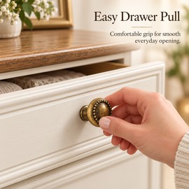 30mm Vintage Cabinet Knob for Drawers & Cupboards – Antique-Style Round Door Pull for Kitchen & Furniture