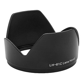 vhbw Plastic Lens Hood 58 mm Black Compatible with Lens Replacement for Olympus LH-61C