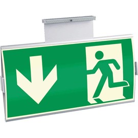 TMS PRO SHOP 70428 Double Sided Ceiling Bracket for Emergency Road Signs 15 x 30 cm Aluminium