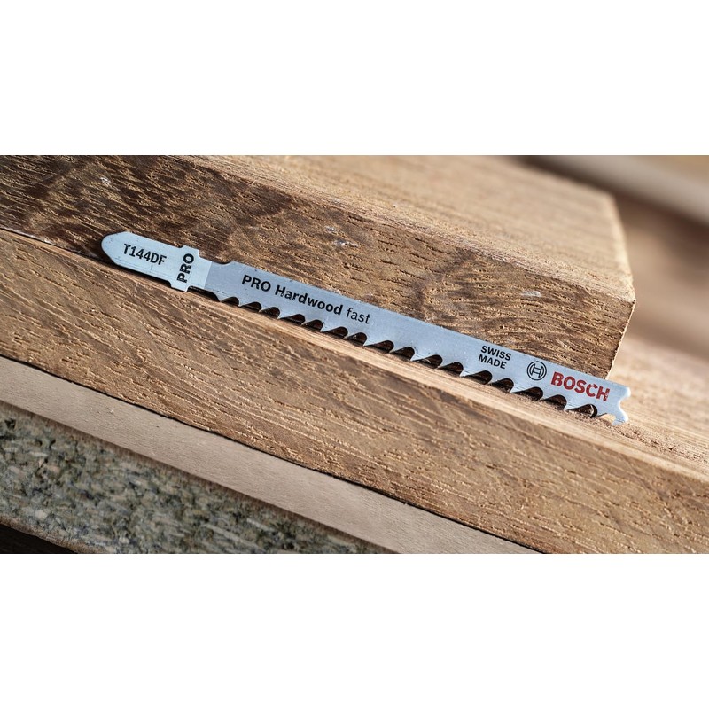 Bosch T-144DF Jigsaw Blade Set of 5 for Carpentry