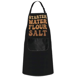 MYSOMY Sourdough Starter Apron Sourdough Bread Apron Starter Water Flour Salt Sourdough Baker Apron Sourdough Lover Gifts (StartWater uk)