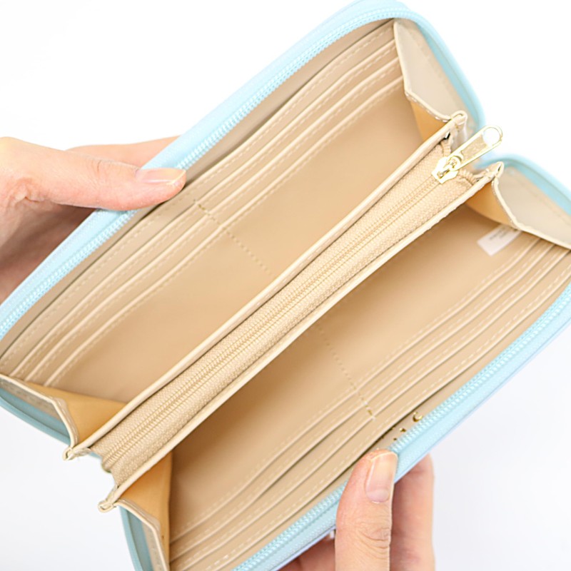 Chiikawa Round Long Wallet, Blue, Hachiware